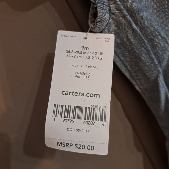 Carter's romper 9 months New - Picture 4 of 6